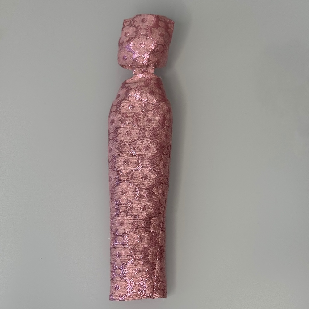 Fashion Doll Pink Glamour Metallic Dress Poppy Parker Outfit Retro 60s Floral IT